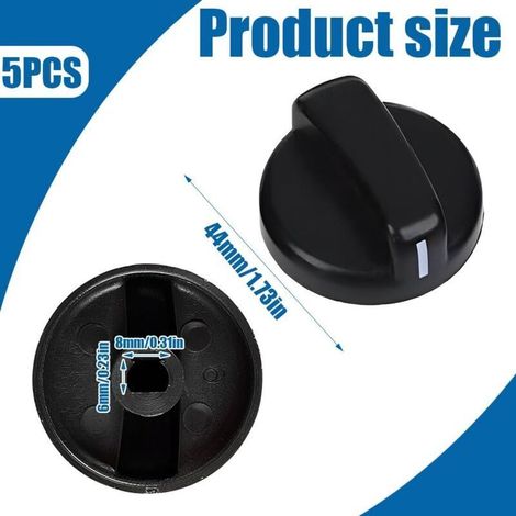5 Pièces Bouton de Commande Universel, Bouton Cuisinière, Boutons de Cuisinière à Gaz, Bouton pour Réchaud à Gaz, Accessoires de Rechange pour Cuisinière à Gaz. (1/3)