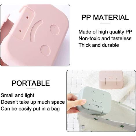 4 Lot Boite Savon Voyage Portable Porte Avec Couvercle Porte-Savon En Plastique Etanche Pour Salle De Bain - Voyage, Camping, Extérieur (1/4)