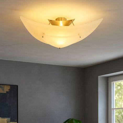 Deckenlampe Deckenleuchte Leuchte satiniertes Glas Deckenbeleuchtung  Delta 858022