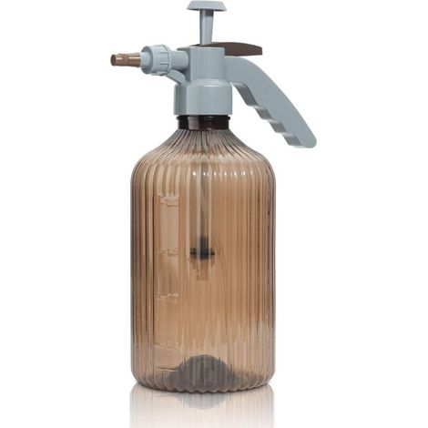 Flacon pulvérisateur à brume fine en plastique de 2 litres avec pompe supérieure, pulvérisateur à pression portatif, adapté au jardinage intérieur et extérieur et au nettoyage de la maison. (1/5)