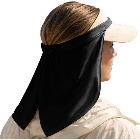Visière de protection solaire respirante pour le cou  Chapeau de sécurité avec rabat anti-UV pour le travail, les voyages, le cyclisme, l'agriculture, 26 x 24 cm (1/5)