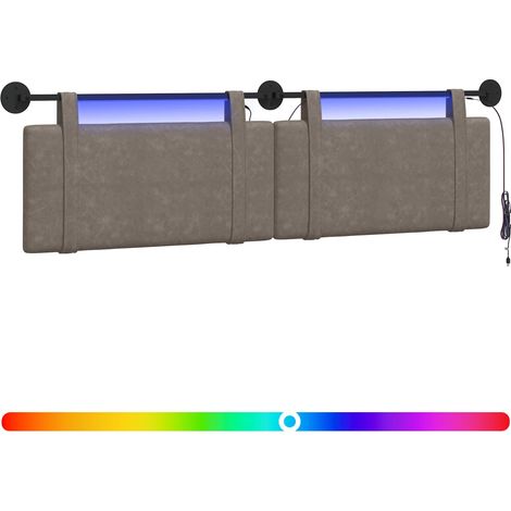 Hanging Headboard Grey Antique PU vidaXL