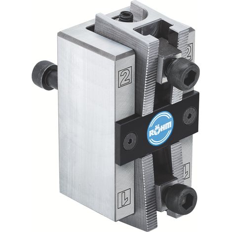 Röhm mandril de dos mordazas GF 80, para avance de barra, para vástago cilíndrico DIN 69880 - 141077 (1/3)