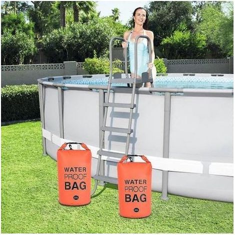 Easy S Poolleiter und Hocker, wasserdichte 250D PVC-Tasche, reißfest, kompatibel mit Aufstell- und Einbaupools. (1/5)