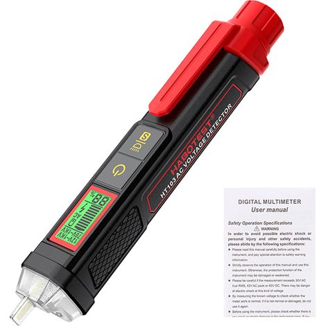 Spannungsprüfer, berührungsloser Spannungsdetektor, elektrischer Tester, 12V-/70V-1000V AC, Dual Range, LCD-Prozentanzeige, akustischer Alarm, Phasenprüfer - Grün