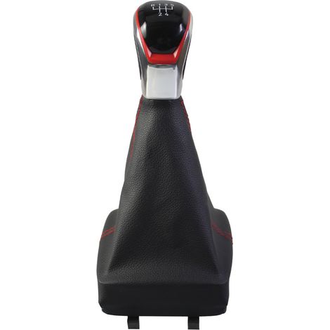 Kit de cache-poussière pour Volkswagen Polo 9N modèles 2002-2009, pommeau de levier de vitesse rouge, 6 vitesses, monobloc. (1/4)