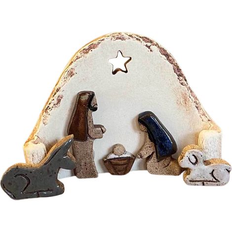Osterdekoration aus Kunstharz, Weihnachtskrippe, Kunsthandwerk, religiöse Ornamente