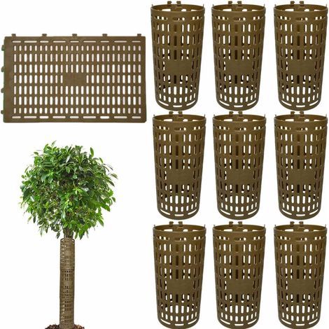 Pack of 10 Trunk Protectors, Adjustable Mesh for Bark, Seedlings and Young Plants, Garden (1/5)