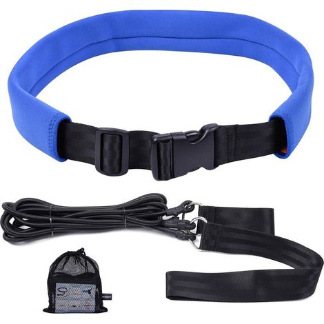 m Schwimmtrainingsgürtel, Widerstandsband, festes Schwimmseil, statischer Schwimmgurt, Poolseil für Erwachsene – Blau (1/5)