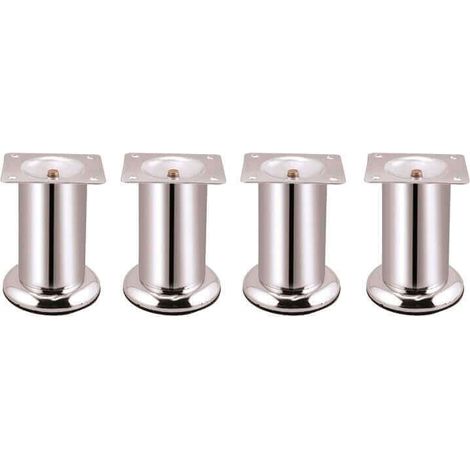 Patas para somier y tapi INOX 15 cm 4 patas metalicas Titanio
