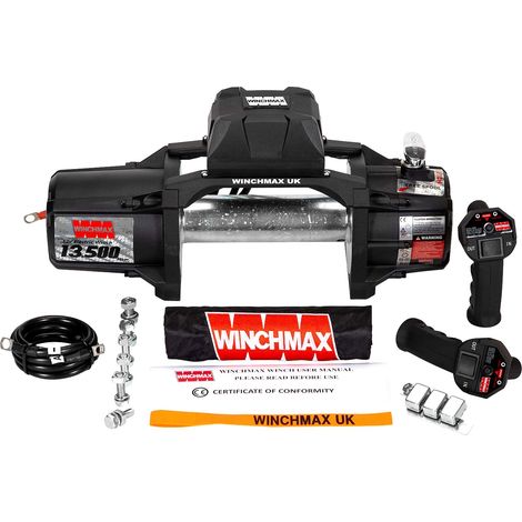 13,500lb (6,123kg) 'SL Series' 12v Military Grade Winch. No Rope, no Fairlead. Twin Wireless Remote (1/5)