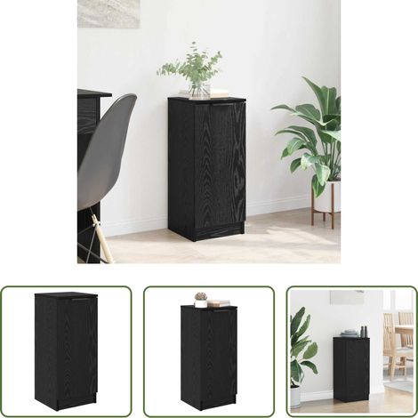 Rangement salon - Buffet Chêne noir 30 x 30 x 70 cm Bois d'ingénierie (1/5)