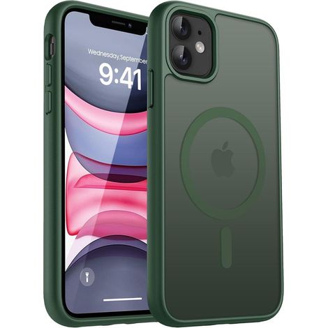iPhone 11 Hülle MagSafe kompatibel, Kameraschutz, stoßfest, dunkelgrün (1/5)