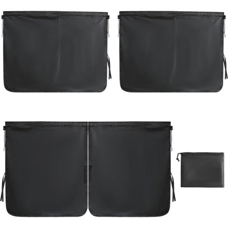 Ensemble de trois stores occultants pour vitres de voiture - bloque efficacement la lumière - pare-soleil amovible - convient aux camions, SUV, fourgonnettes, aux voyages, au camping, au sommeil et à (1/5)
