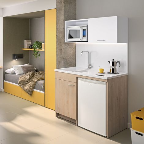 CAREA - Concept meuble + évier GIGA 120 à poser – 1,5 cuve – Minéral CAREA®