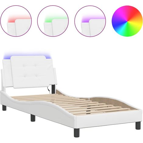 Maison Exclusive - Giroletto con LED senza Materasso Zadar Bianco 90x190 cm