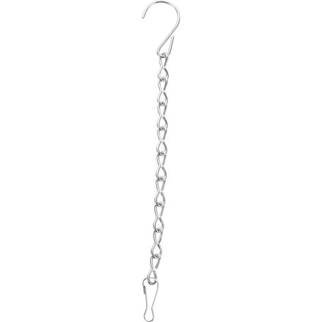 Chaîne de suspension robuste en fer noir, design unique pour pots fleurs et paniers (1/5)