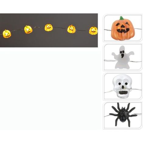 20 LUCINE A LED DI HALLOWEEN, MODELLO ASSORTITO