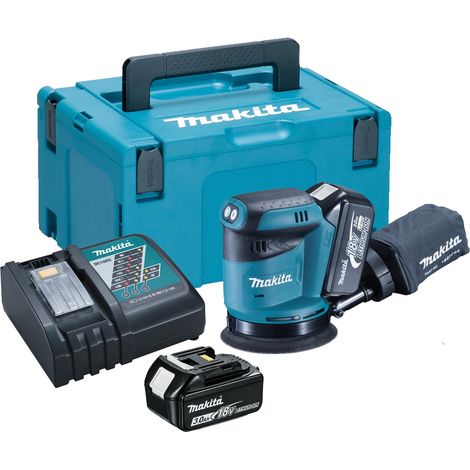 Makita DBO180RFJ 18v LXT Lithium Ion Random Orbital Sander 125mm - 2 x 3.0ah (1/4)