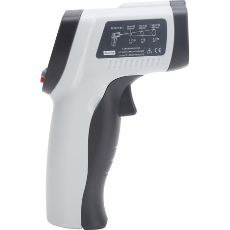 Thermomètre infrarouge GM550F -50°C à 500°C, affichage LCD à rétroéclairage jaune, mesure de température industrielle sans contact (1/5)