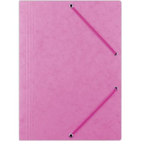 Cartelline formato A4 con elastico rosa (10 pezzi)