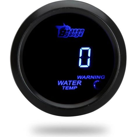 Écran LCD de 2 pouces 52 mm, jauge de température de l'eau pour instrument modifié de voiture, jauge de température de l'eau à affichage numérique pour voiture à affichage numérique à lumière bleue, n (1/5)