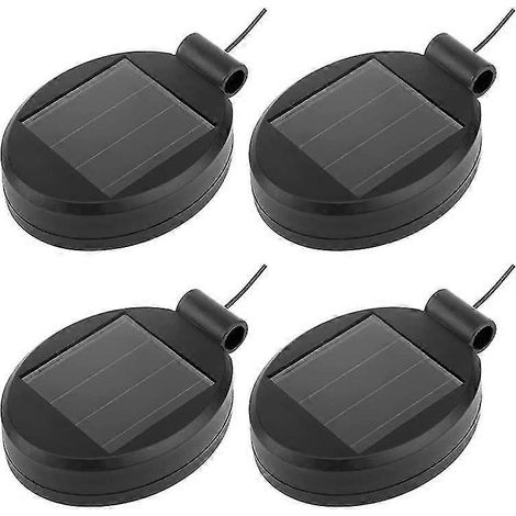 Lot de 4 panneaux supérieurs de rechange pour lampes solaires LED, accessoires pour couvercle et ampoule de lanterne solaire (1/5)