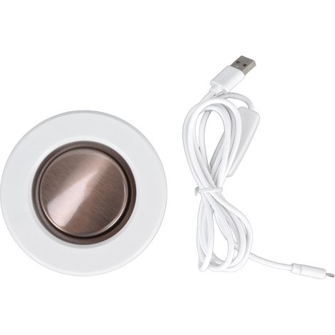 Chauffe-tasse USB intelligent à température constante 45°C, plaque chauffante ABS pour café et thé, design ergonomique, blanc, 2A (1/5)