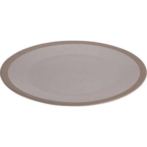 Speiseteller aus hellbeigem Ton, 26,5 cm (1/3)