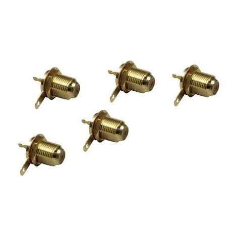 BKL Electronic 0403551 Presa F A incasso, placcato oro Connessioni: Prese a F 5 pz.