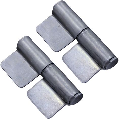 Charnière À Souder - 80 mm - Din Droite - Pour Portail En Acier Et Machines - 2 Pièces