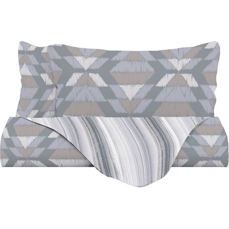 Copripiumino Singolo con Federe Stampato Athena Belek Grigio (1/2)