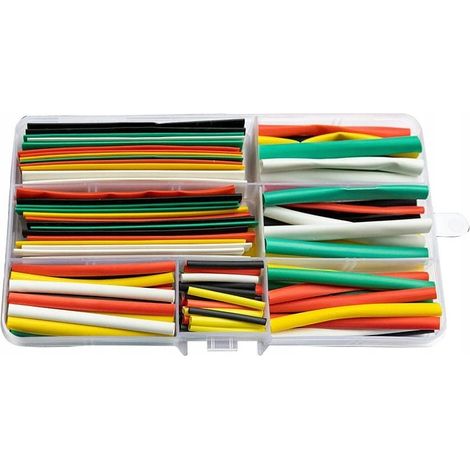 Lot de 140 gaines thermorétractables assorties