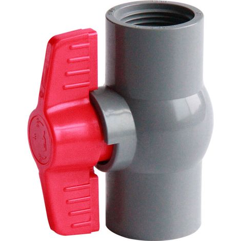 Vanne à boisseau sphérique en PVC, valve à boisseau sphérique en plastique (φ40 mm)，pour tuyau d'alimentation en eau connexion par glissement gris (1/5)