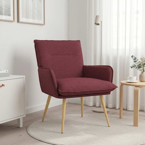 vidaXL Armchair Wine Red Fabric (1/5)