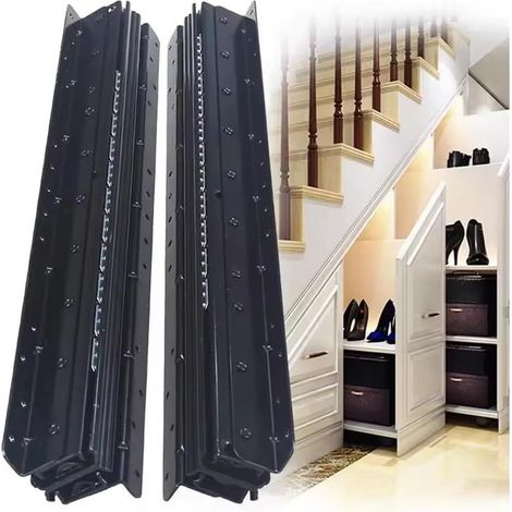 Glissiere Pour Tiroir Charge lourde,Glissiere Pour Plateau Coulissant,Coulisse Charge Lourde,2 glissières de tiroir,3 Pliage 500-1200mm,roulement à billes,capacité 120 kg,pour Tiroirs Coulisse (1/5)