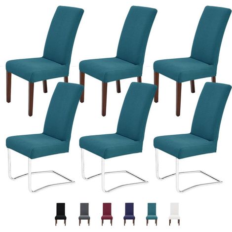Stuhlhussen 6er Set für Schwingstühle, abnehmbar, waschbar, grün (1/5)