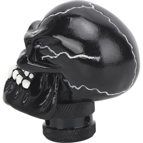 Totenkopf-Schaltknauf für manuelle Schaltung, 8-mm-/10-mm-/12-mm-Adapter, schwarz – Modifiziert (1/5)