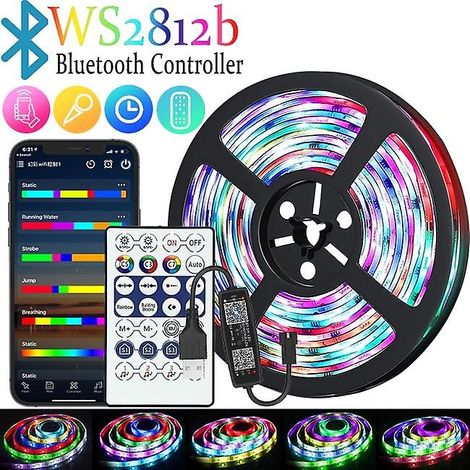 Barre lumineuse USB 5V Magic Color RGB à changement de couleur flash WS2812B, table d'eau respirante pour courses de chevaux, distributeur automatique de billets (1/5)