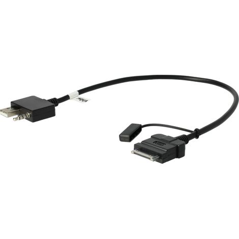 vhbw AUX Audio Adapter Cable Radio (30 cm) compatible with Kia MY2009+ Ceed, Rio, Pro Ceed, Picanto, Ceed SW Car, Car Radio - USB