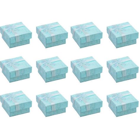 Lot de 12 boîtes cadeaux nœud papillon, boîtes de rangement pour cadeaux, contenants décoratifs pour bijoux (1/5)