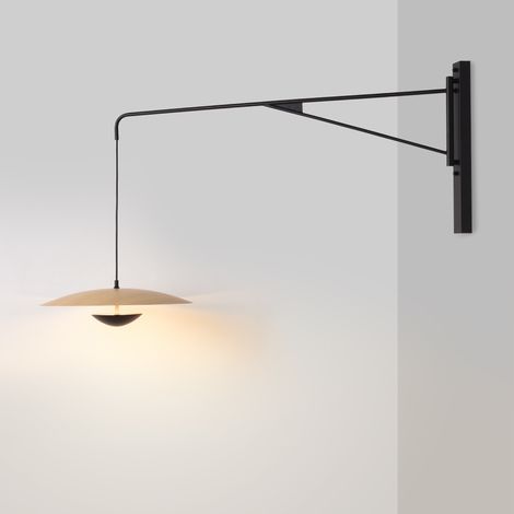 Barcelona Led – Applique murale LED orientable 12W – Lumière blanc chaud 3000K – Aluminium noir mat – Bras pivotant 180° pour faisceau ajustable