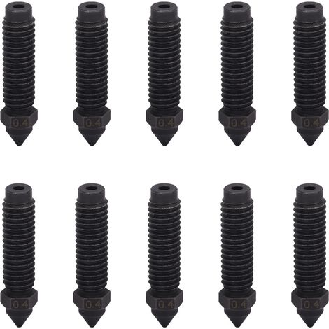 Buse de remplacement Hotend 0.4mm, 10 pièces, pour imprimante 3D Elegoo Centauri en carbone, acier trempé résistant aux hautes températures (1/5)
