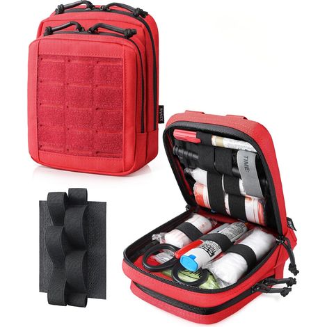 Trousse Vide de Premiers Secours Compacte Pochette Molle Tactique de Ceinture Mini Sac Médical Trousse à Pharmacie En Nylon Pour Randonnée Voyage Voiture Maison Lieu de Travail (1/5)