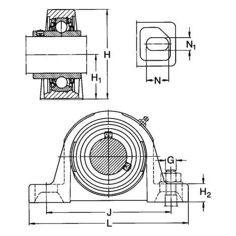 Palier fonte SY50-TR-SKF (1/3)
