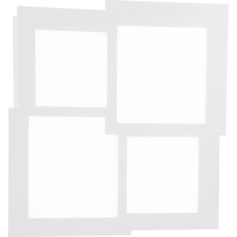 Plafonnier LED moderne 45W 4500 lm pour salon Passpartou Media - Blanc (1/2)
