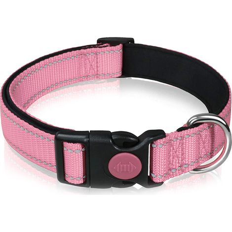 Collier Pour Chien - Boucle De Sécurité Verrouillable - Bande Réfléchissante 360° - Nylon Résistant - Réglable - 1 Pièce (1/5)