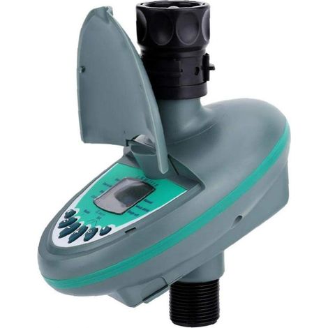Temporizador electrónico automático con pantalla LCD – Temporizador de riego para jardines y sistemas de agua (batería no incluida) (1/4)