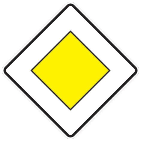 Panneau VKZ.306. 600x600mm Route prioritaire Label de qualité RAL film RA1