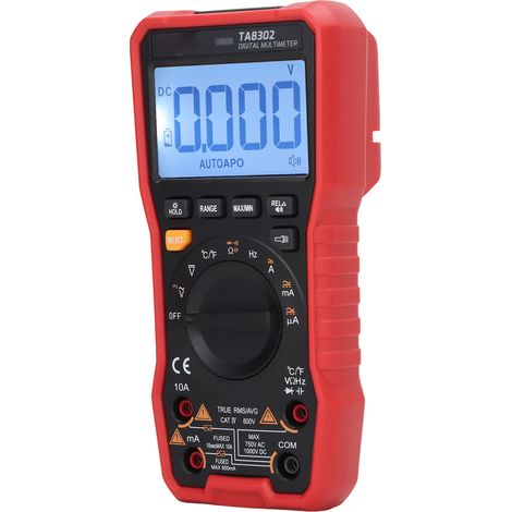 Digitales Multimeter mit Sprachausgabe, Hintergrundbeleuchtung und integrierter Taschenlampe. Automatischer Spannungs- und Strommesser. (1/5)